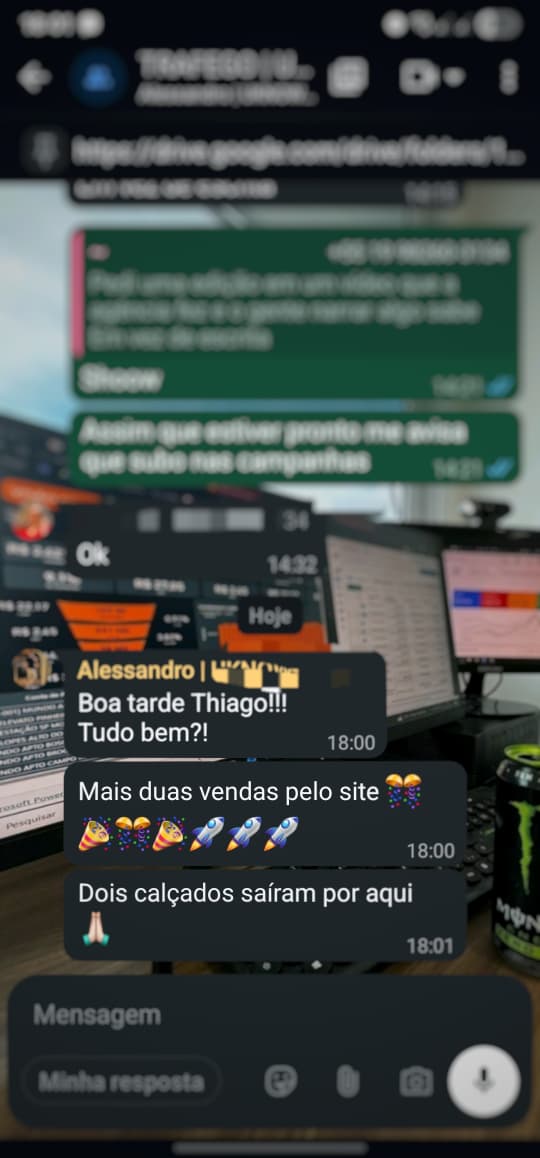 Mais vendas confirmadas pelo site do cliente