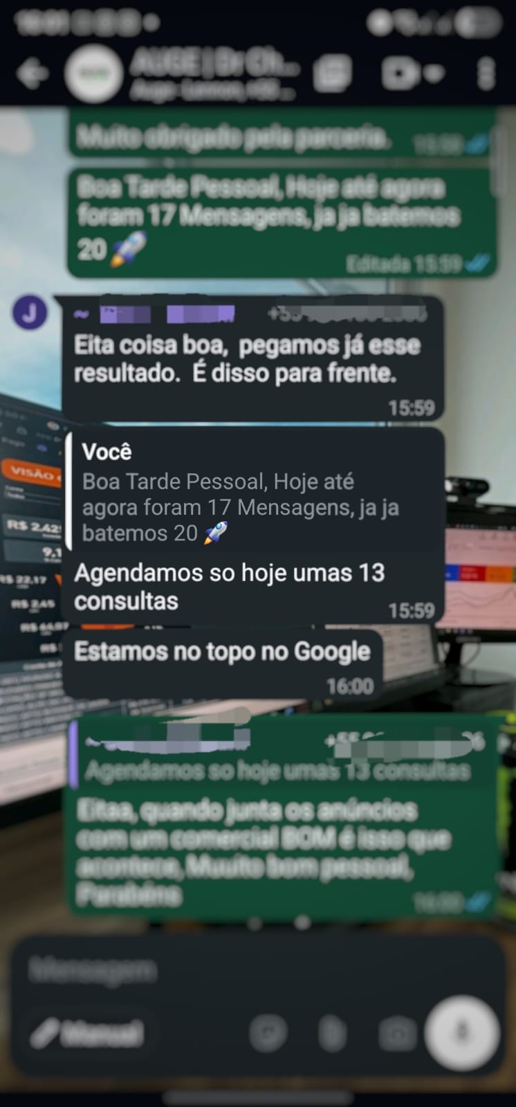 Consultas agendadas em um único dia