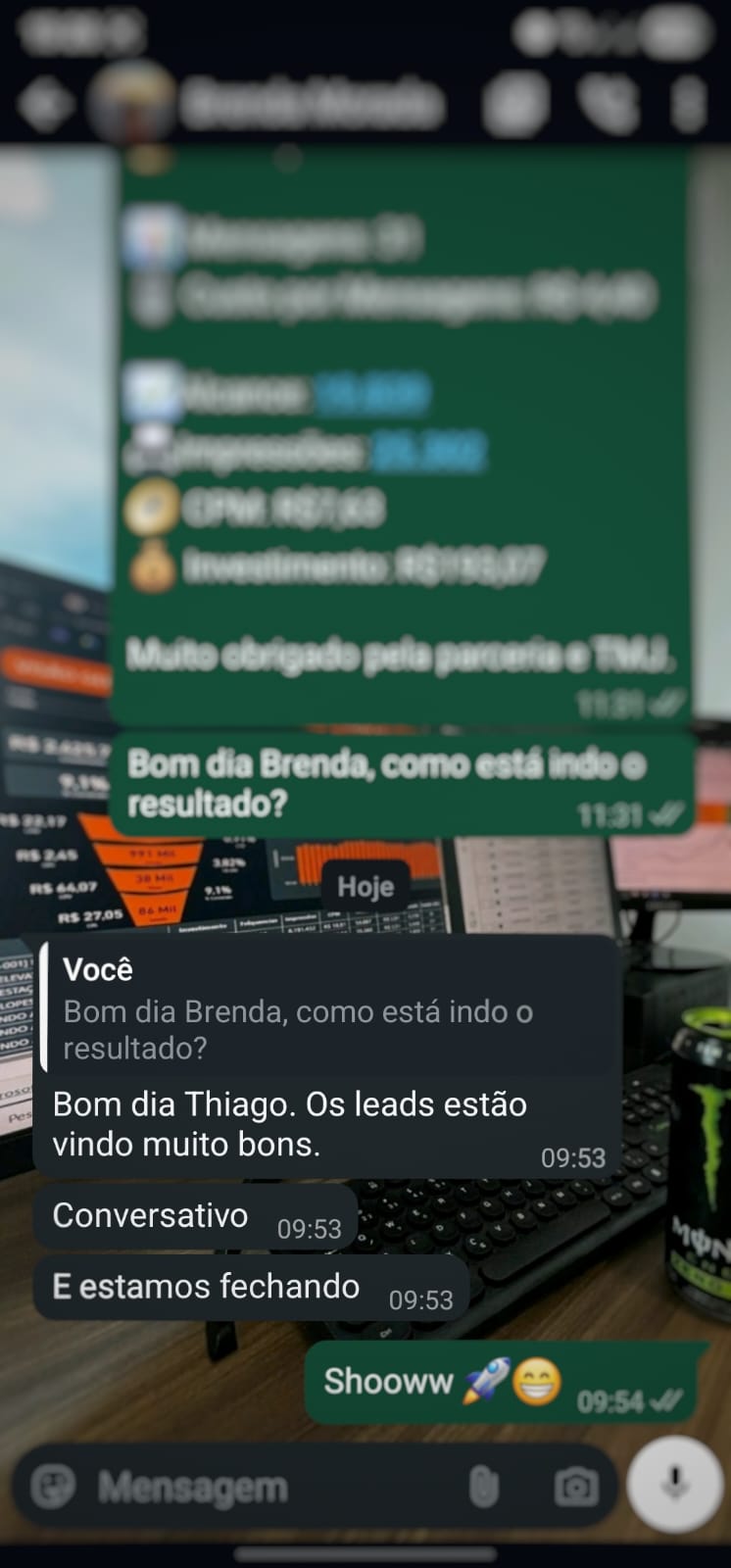 Resultado de campanha: investimento e faturamento com ROI alto