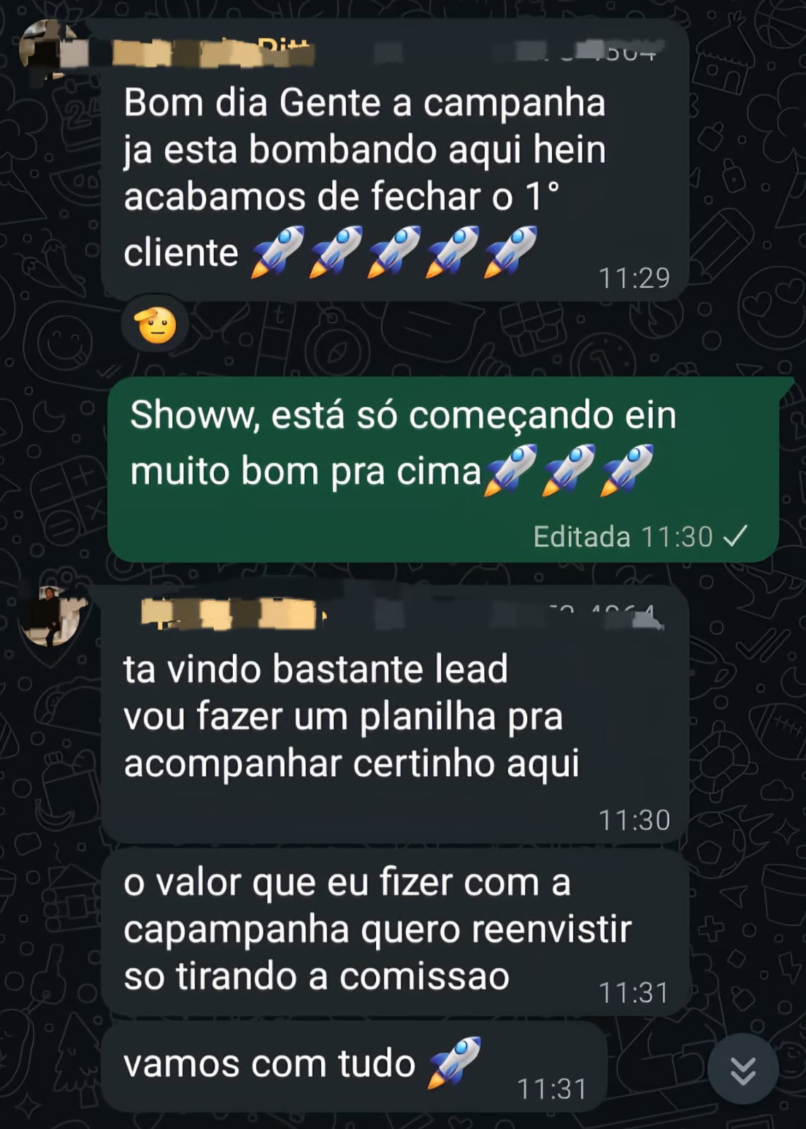 Baixo custo por lead com alto volume de mensagens