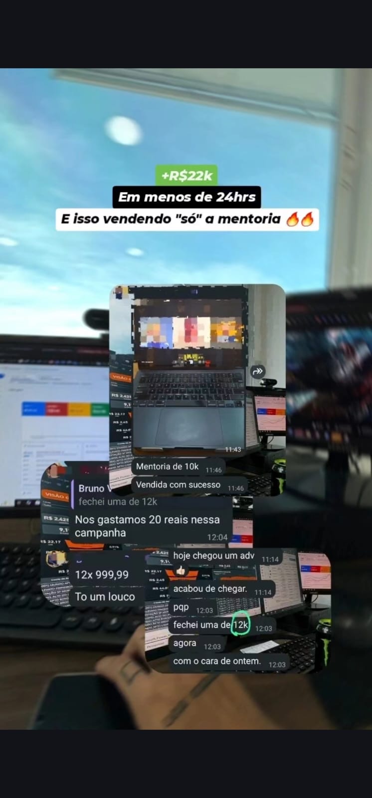 Mais de 22 mil reais em menos de 24 horas