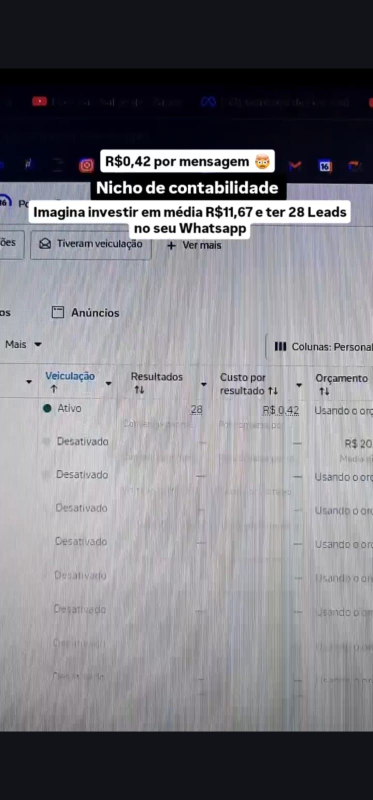 Leads qualificados chegando via WhatsApp